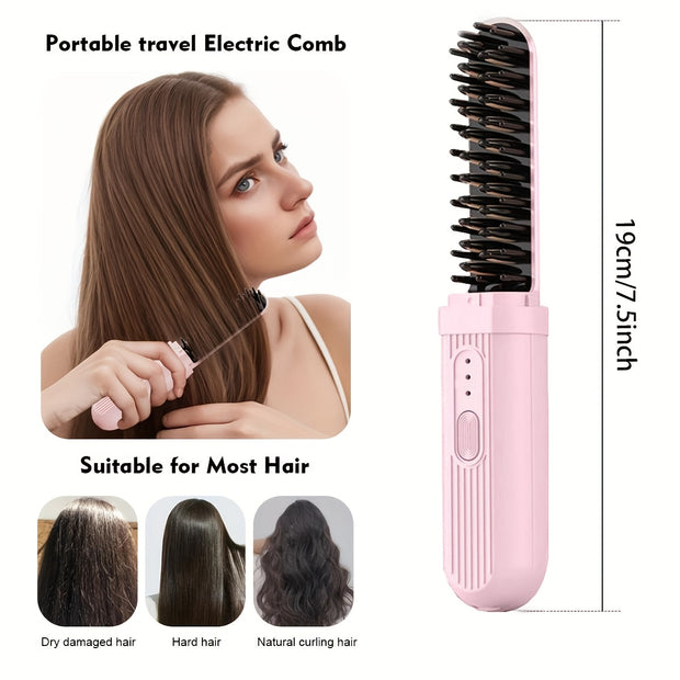 2-in-1 Portable Hair Straightener and Curler