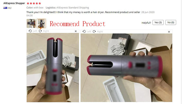 Automatic Cordless Curling Iron