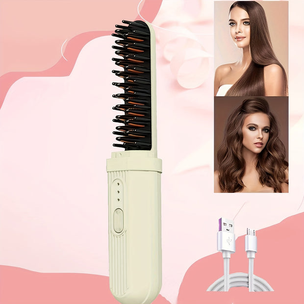 2-in-1 Portable Hair Straightener and Curler